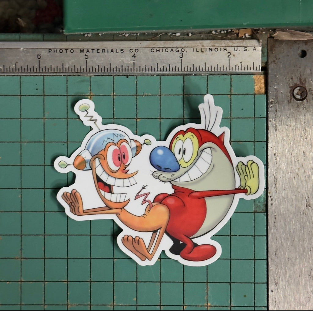 Happy Happy Joy Joy Bumper Sticker Bob Camp Art