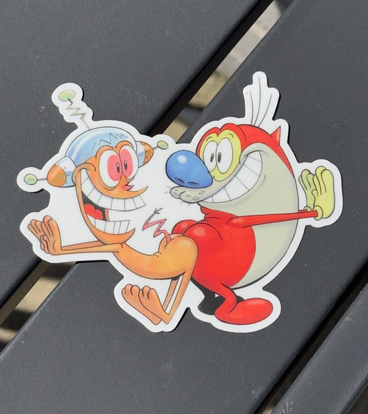Happy Happy Joy Joy Bumper Sticker Bob Camp Art