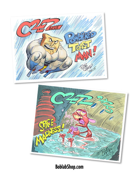 C2E2 2025 Exclusive Ren & Stimpy Poster Set – 11x14, Signed by Bob Camp