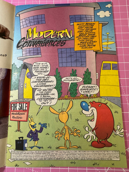 Issue #39 February 1996 Marvel Ren and Stimpy Show (1992) Comic Books Autographed by Bob Camp