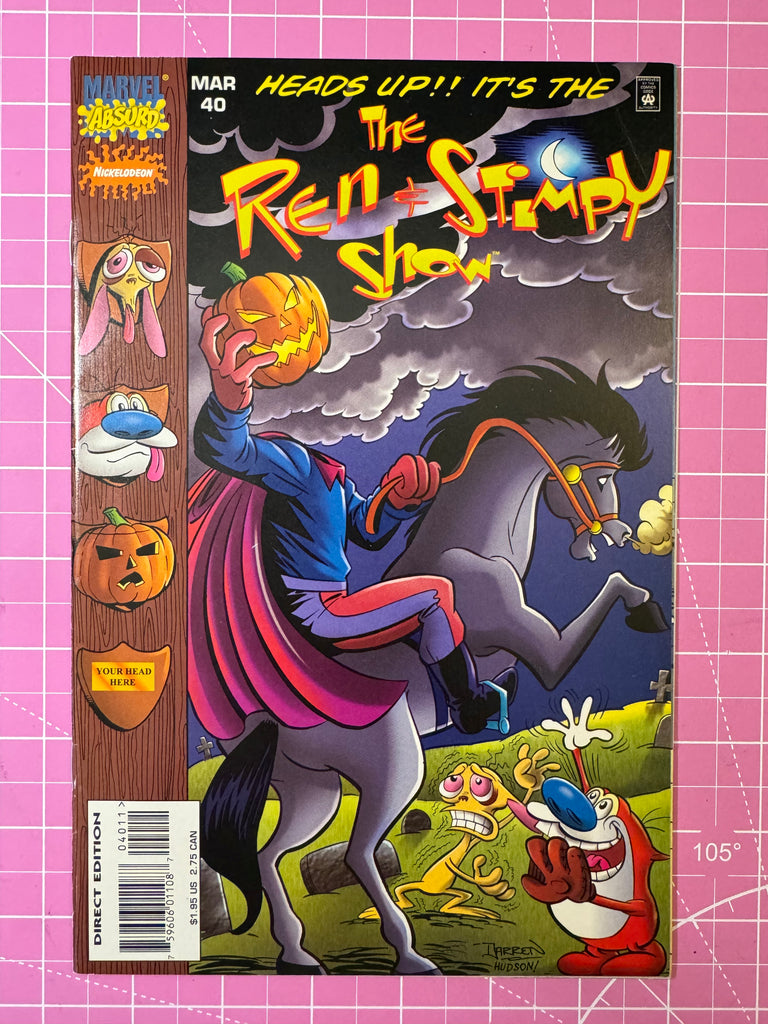 Issue #40 March 1996 Marvel Ren and Stimpy Show (1992) Comic Books Autographed by Bob Camp