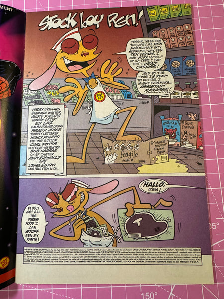 Issue #41 April 1996 Marvel Ren and Stimpy Show (1992) Comic Books Autographed by Bob Camp