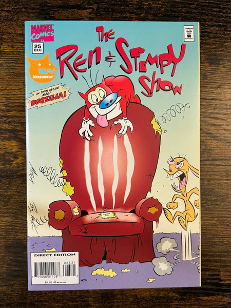 Issue #25 December 1994 Marvel Ren and Stimpy Show (1992) Comic Books Autographed by Bob Camp