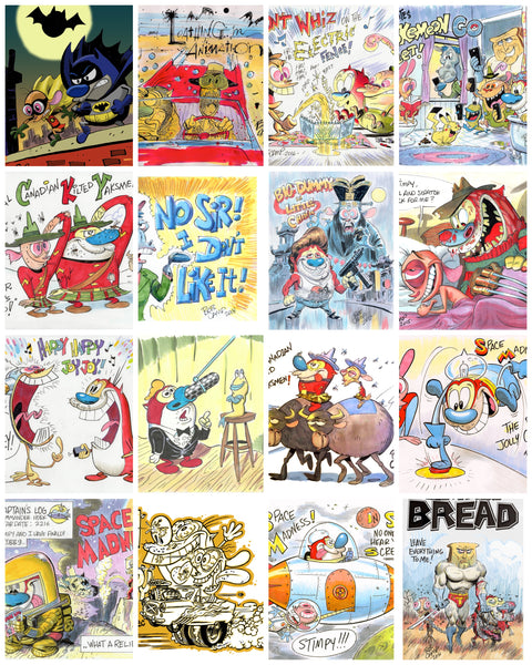 Bob Camp Art Prints Surprise 2-Pack ‘Ren & Stimpy’ 8.5”x11” Autographed