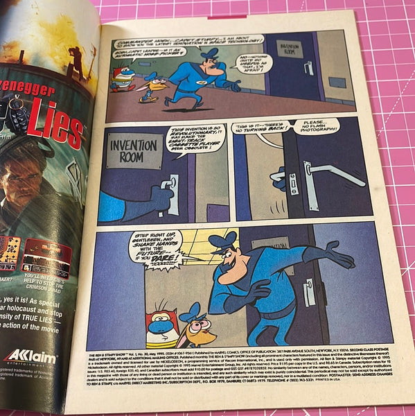 Issue #30 May 1995 Marvel Ren and Stimpy Show (1992) Comic Books Autographed by Bob Camp