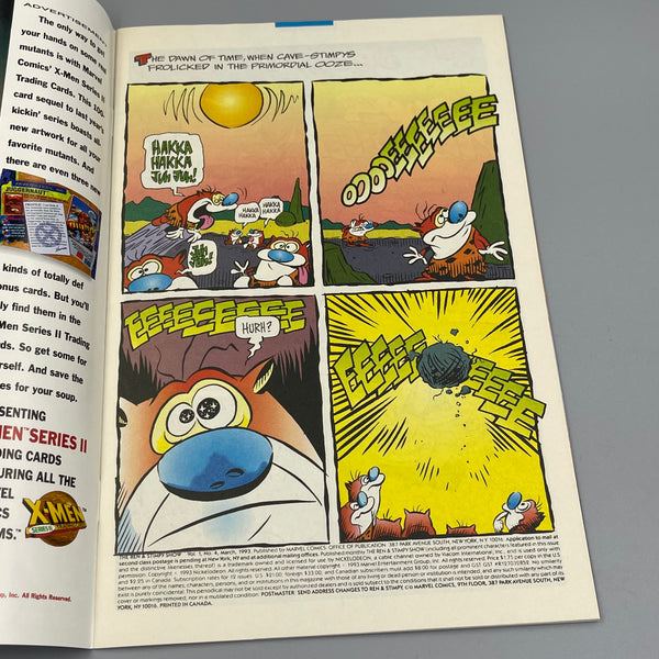 Issue #4 March 1993 Marvel Ren and Stimpy Show (1992) Comic Books Autographed by Bob Camp