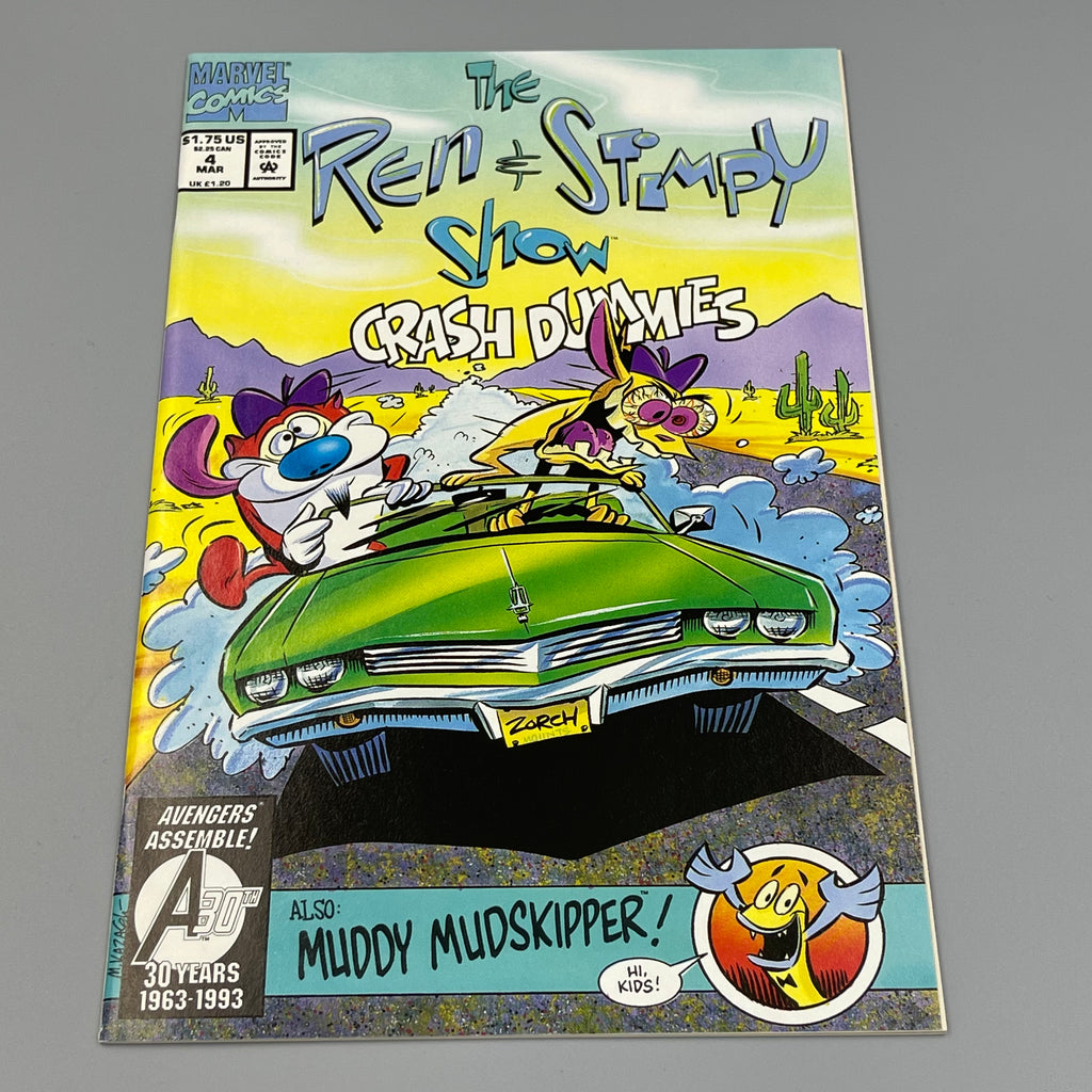 Issue #4 March 1993 Marvel Ren and Stimpy Show (1992) Comic Books Autographed by Bob Camp