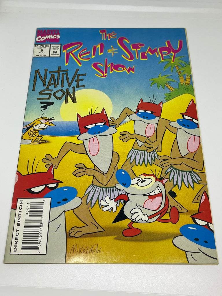 Issue #9 August 1993 Marvel Ren and Stimpy Show (1992) Comic Books Autographed by Bob Camp