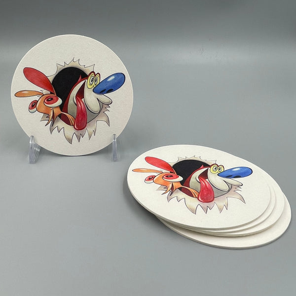 Ren & Stimpy Coasters Bob Camp Art