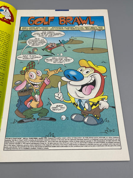 Marvel Nickelodeon Ren & Stimpy Show Special Four Swerks January 1995 Comic Book Signed by Bob Camp