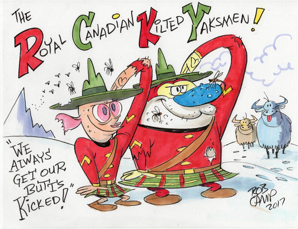 11x14 Ren & Stimpy Art Posters Autographed by Bob Camp
