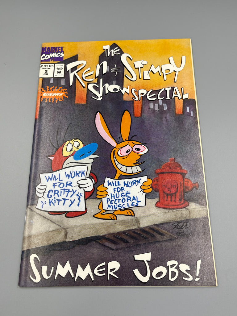 Marvel Nickelodeon Ren & Stimpy Show Special Comic Book #2 Summer Jobs 1994 Signed by Bob Camp