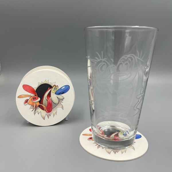 Ren & Stimpy Coasters Bob Camp Art