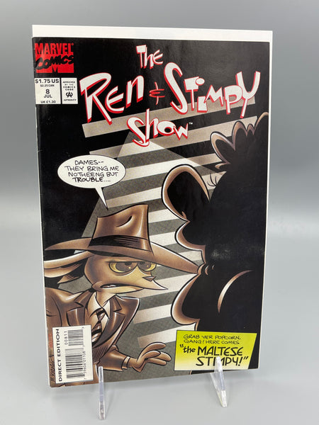 Issue #8 July 1993 Marvel Ren and Stimpy Show (1992) Comic Books Autographed by Bob Camp