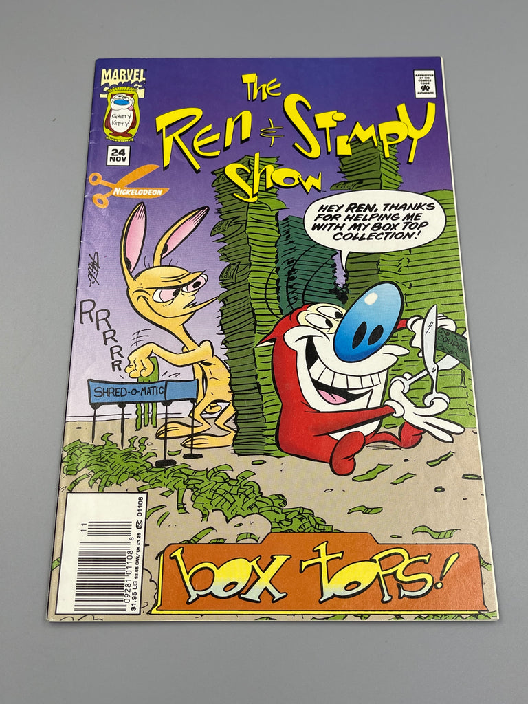 Issue #24 November 1994 Marvel Ren and Stimpy Show (1992) Comic Books Autographed by Bob Camp