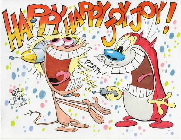 11x14 Ren & Stimpy Art Posters Autographed by Bob Camp