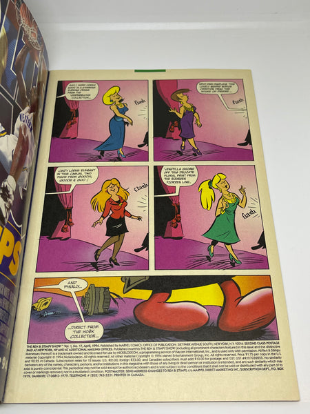 Issue #17 April 1994 Marvel Ren and Stimpy Show (1992) Comic Books Autographed by Bob Camp