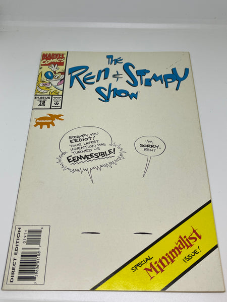 Issue #19 June 1994 Marvel Ren and Stimpy Show (1992) Comic Books Autographed by Bob Camp
