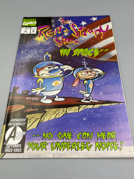 Issue #5 April 1993 Marvel Ren and Stimpy Show (1992) Comic Books Autographed by Bob Camp