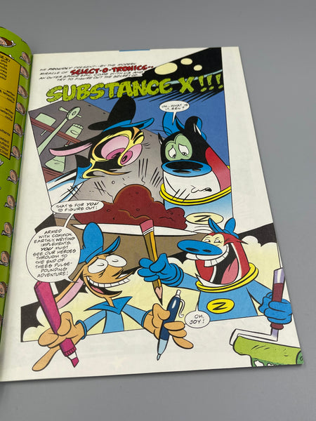 Marvel Nickelodeon Ren & Stimpy Show Eenteracteeve Special July 1995 Comic Book Signed by Bob Camp