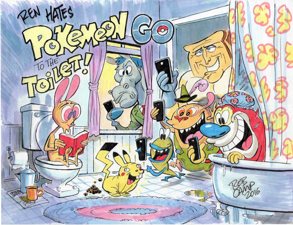 11x14 Ren & Stimpy Art Posters Autographed by Bob Camp