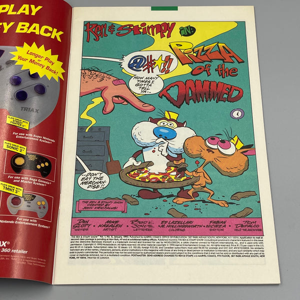 Issue #2 January 1993 Marvel Ren and Stimpy Show (1992) Comic Books Autographed by Bob Camp