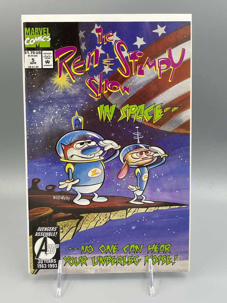 Issue #5 April 1993 Marvel Ren and Stimpy Show (1992) Comic Books Autographed by Bob Camp